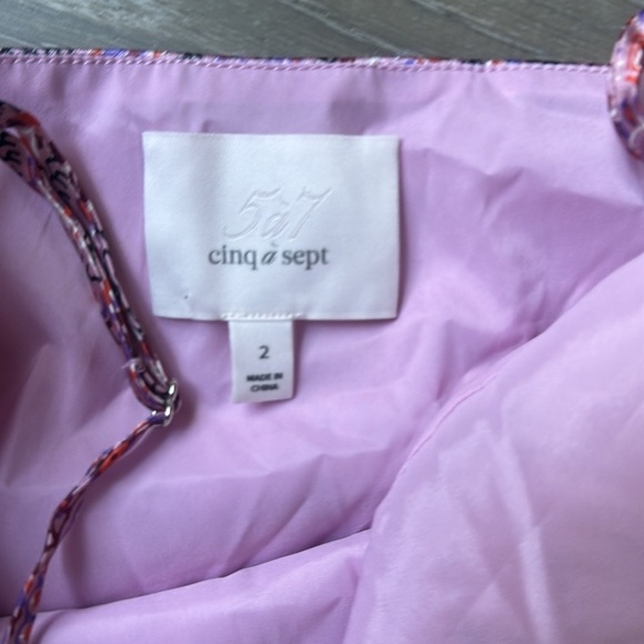 CINQ À SEPT Ryder Paisley Satin Mini Dress In Trm 2 - Picture 8 of 14